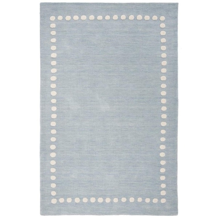 Safavieh 5 x 8 ft. Kids Collection Contemporary Rectangle Hand Loomed Rug Blue & Ivory SFK802M-5